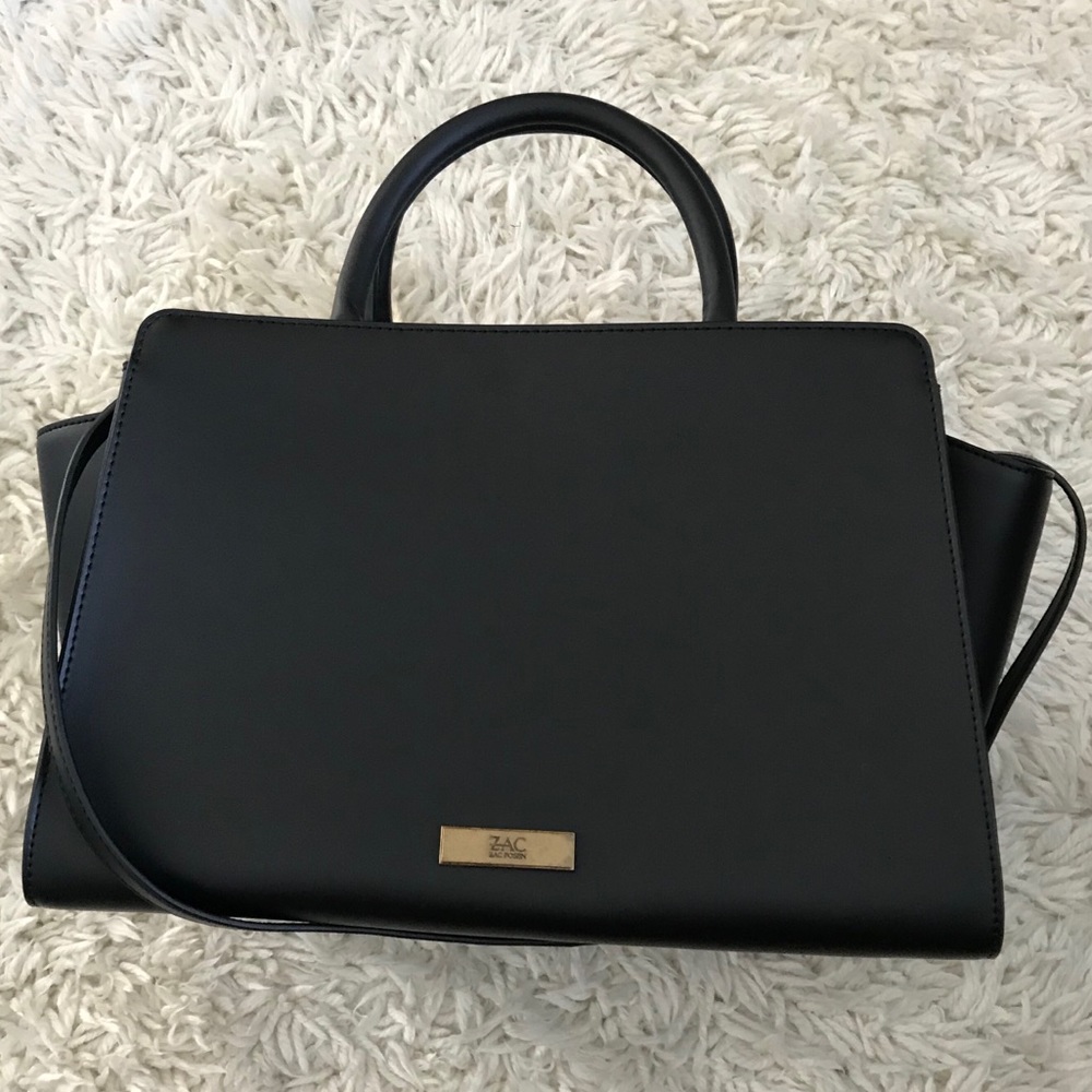 Zac Posen W Eartha E/W Black Leather Satchel